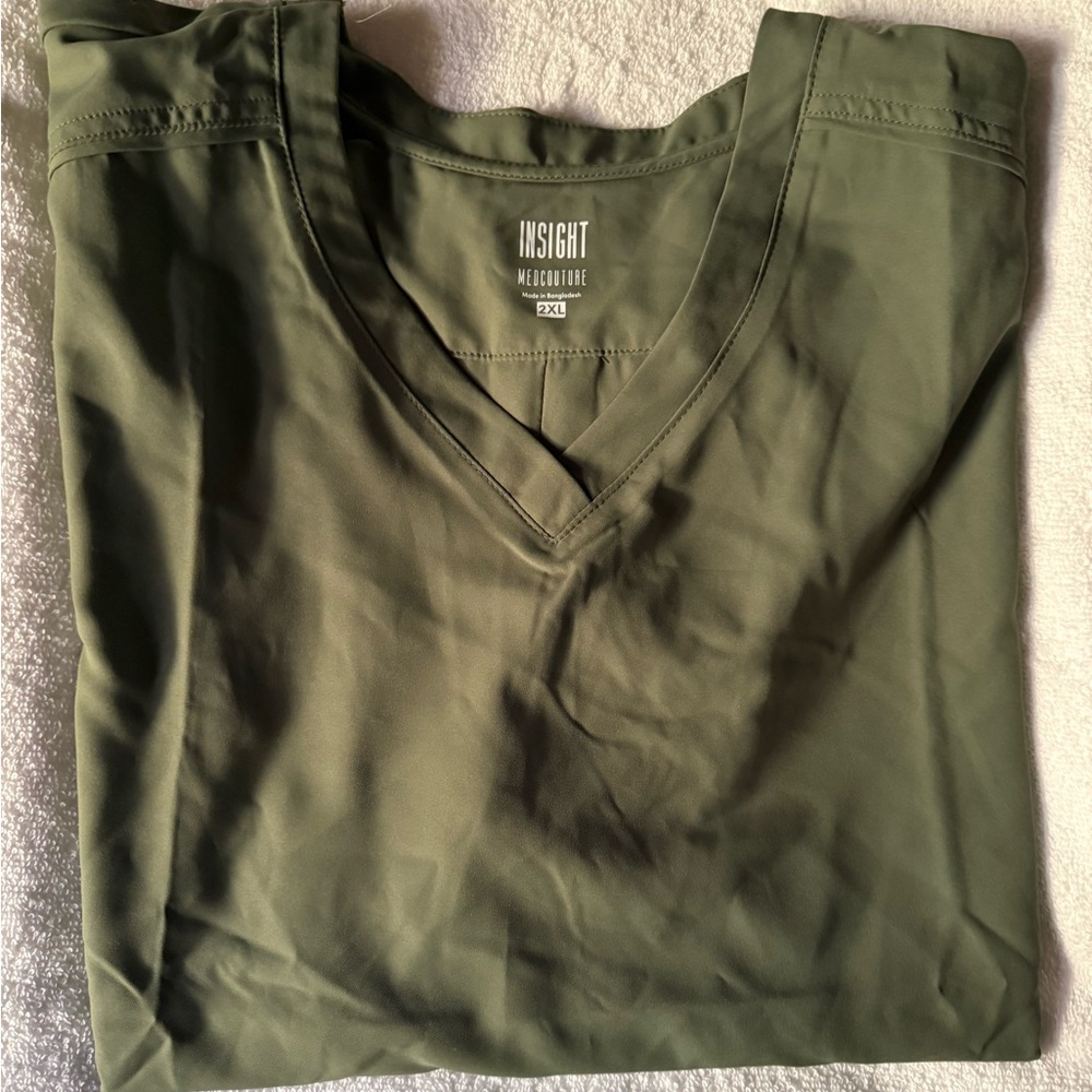 Insight Olive Green V-Neck T-Shirt